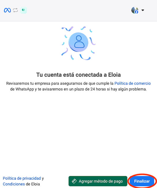 Finaliza la conexion