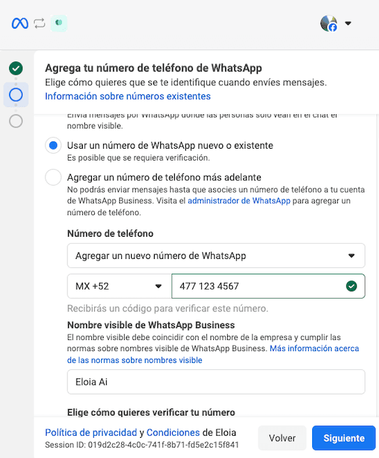 Agrega tu numero de telefono